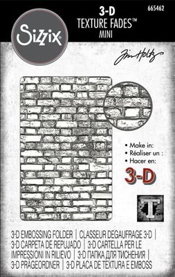 Sizzix 3-D Embossingfolder Texture Fades Mini - Mini Brickwork