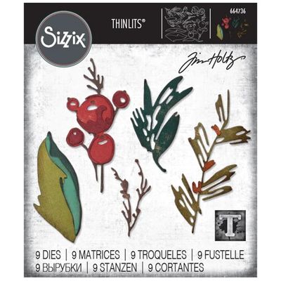 Sizzix/Tim Holtz Thinlits Die ”Holiday Brushstroke”