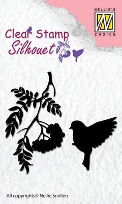 Nellie Snellen Clearstamp Silhouet - Birdsong 3