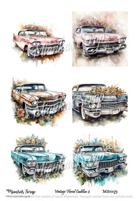 Miankas Scrap klippark - Vintage Floral Cadillac 2