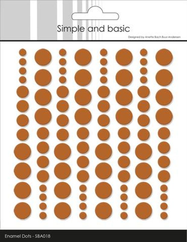 Simple and Basic Enamel Dots ”Cognac”