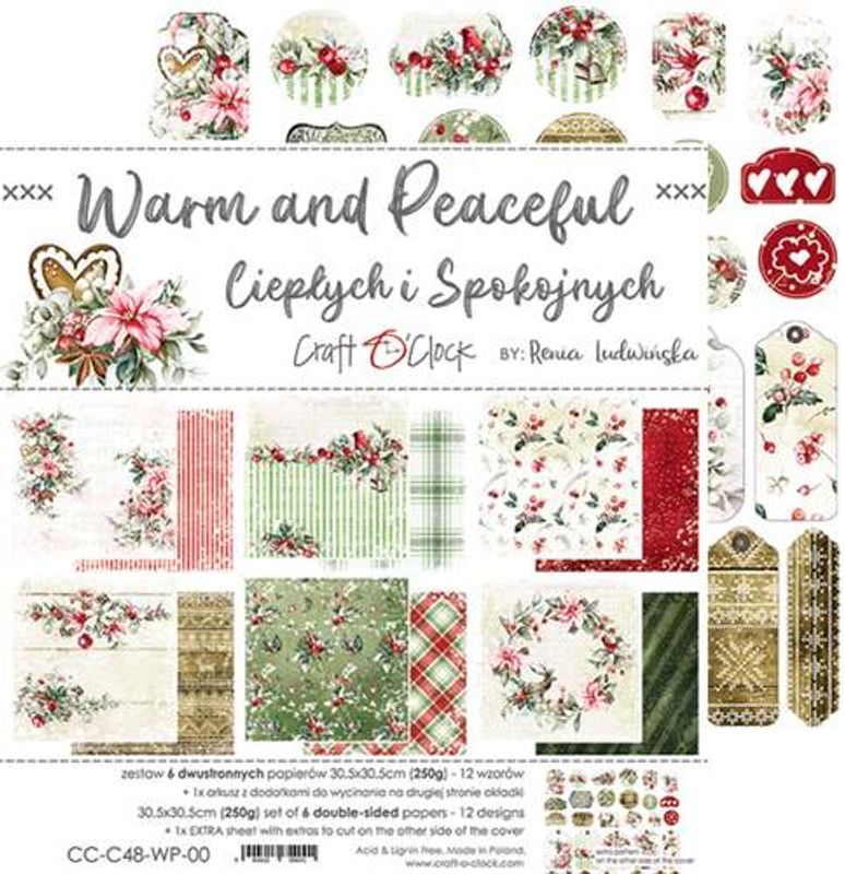 Craft O'Clock - Paper Collection Set 12"*12" Warm and Peaceful