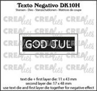 Crealies Texto Negativo Dk: God Jul (Horizontal)