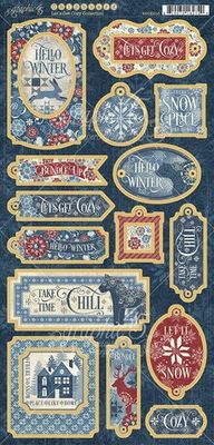 Graphic 45 Let's Get Cozy Chipboard