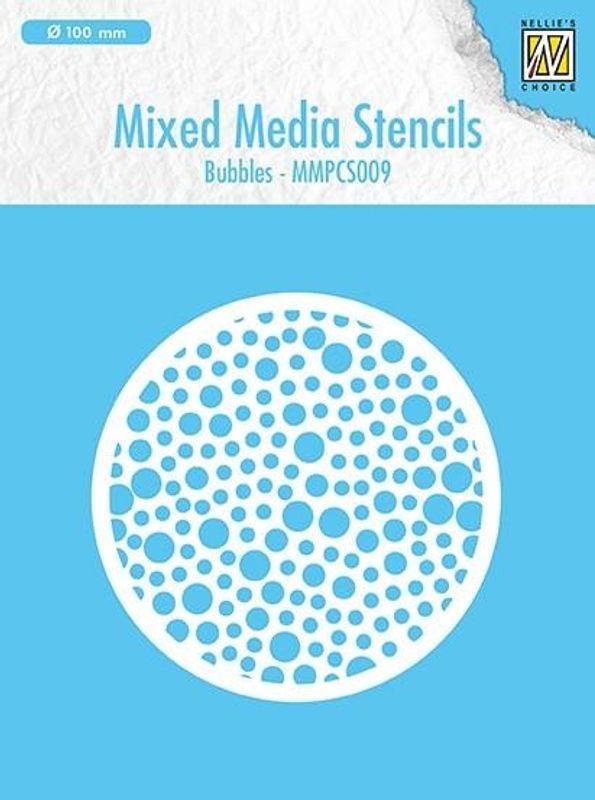 Nellie Snellen Round Stencil "Bubbles"