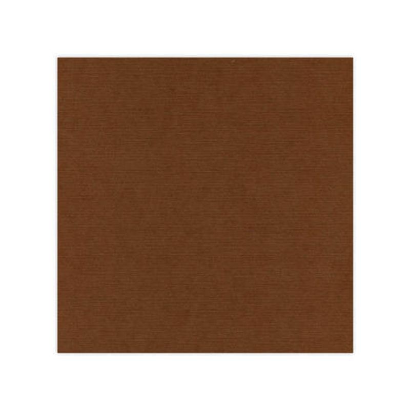 Linnen Cardstock - 30.5 x 30.5 - Chocolate Brown