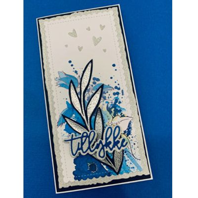 Dan Dies Mini slim card - Rektanglar med scallopkant
