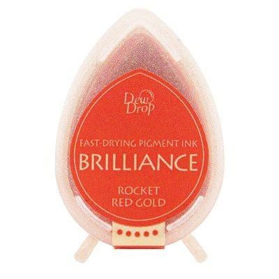 Tsukineko Brilliance Pearlescent Rocket Red Gold