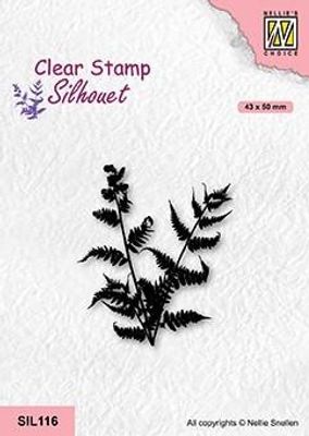 Nellie Snellen Clearstamp Silhouet - Fern Branch