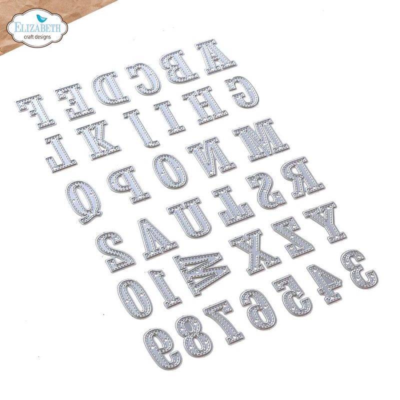 Elizabeth Craft Designs Dies - Planner Essentials 37 Stitched Letters & Numbers