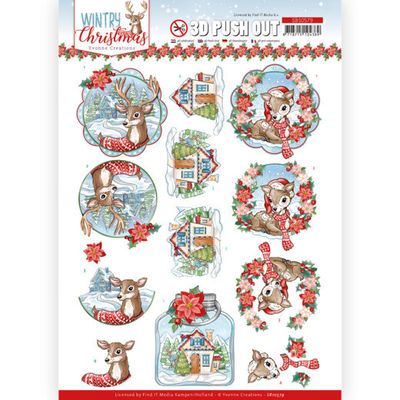 Yvonne Creations 3D Push Out - Wintry Christmas