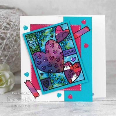 Woodware Clearstamp - Heart Collage