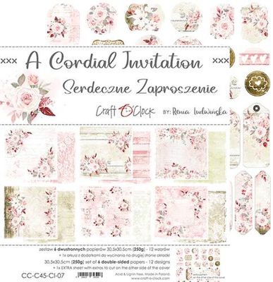 Craft O'Clock - Paper Collection Set 12"*12" A Cordinal Invitation