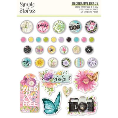 Simple Stories - Simple Vintage Life in Bloom Decorative Brads