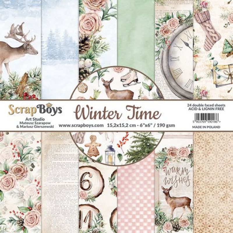 ScrapBoys Winter Time 6x6 Inch Paper Pad