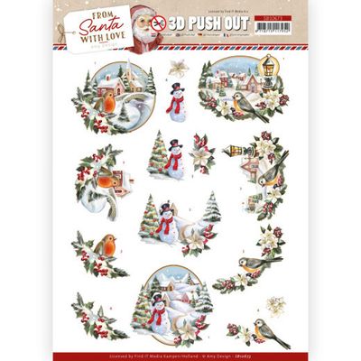 Amy Design 3D Push Out - From Santa with Love