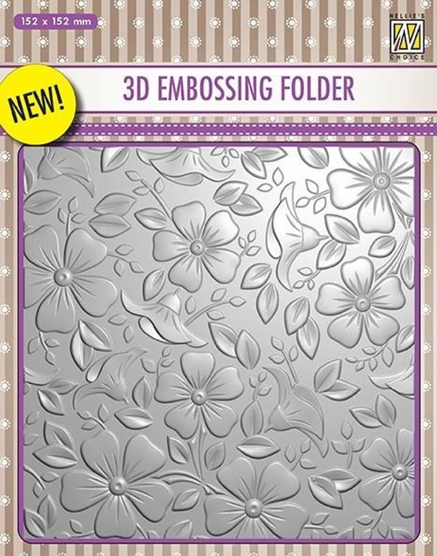Nellie Snellen 3D Embossingfolder Flowers-3