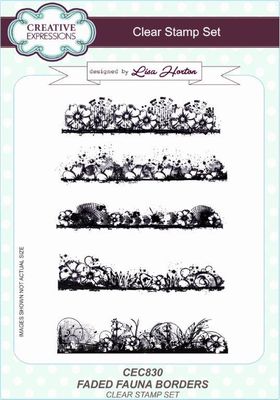 Creative Expressions Clear Stamp Set - Faded Fauna Borders