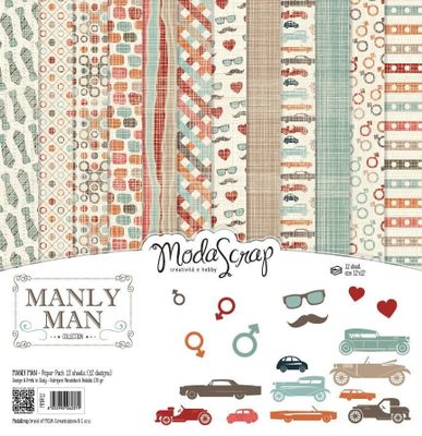 Moda Scrap - Manly Man Collection Paperpad 12' x 12'