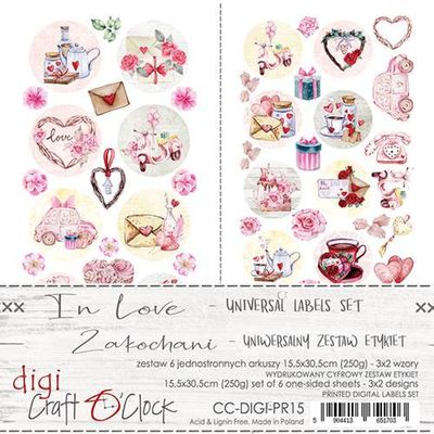 Craft O'Clock - Digi Label Set - Universal, In Love