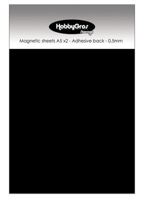 HobbyGros Storage "Magnetic Sheets A5 (2 pcs) - Adhesive Back"