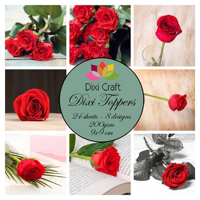 Dixi Craft Toppers Röda Rosor