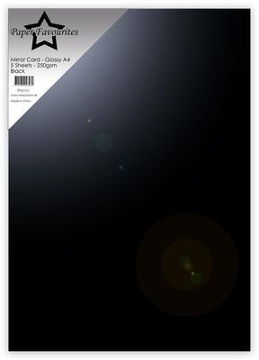 Paper Favourites Mirror Card Glossy "Black"