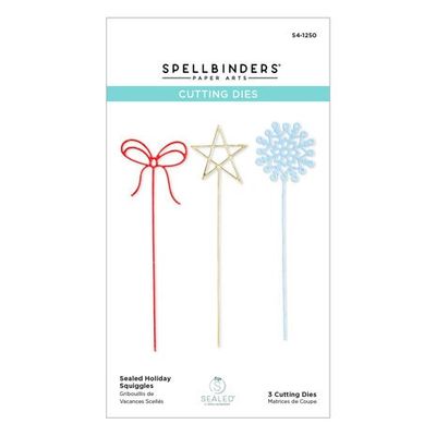 Spellbinders Sealed Holiday Squiggles Etched Dies