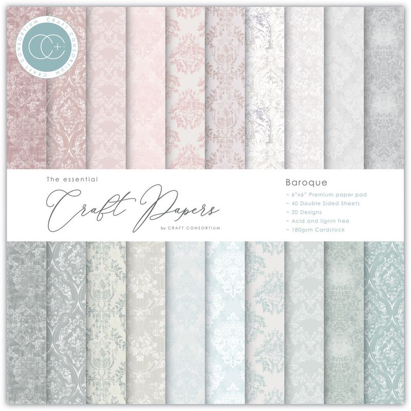 Craft Consortium Essential Craft Papers Paperpad Baroque 6 x 6