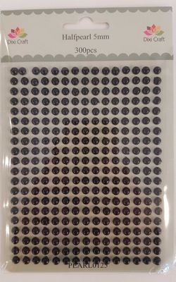 Dixi Craft Halvpärlor 5 mm - Svart