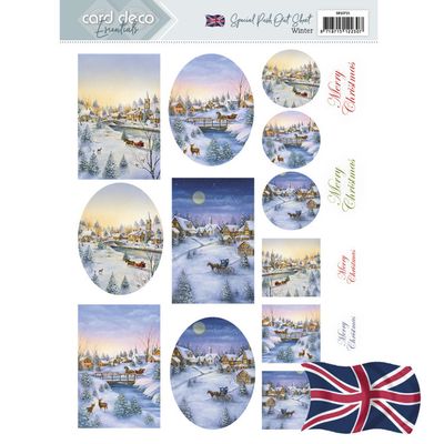 Card Deco Essentials Push Out - Winter - English