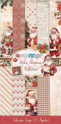 Papers For You Father Christmas Slim Scrap Paper Pack (10pcs)