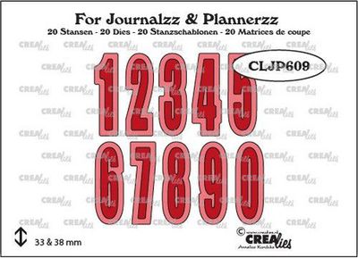 Crealies Journalzz & Pl Dies Numbers and shadows