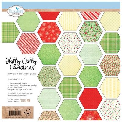 Elizabeth Craft Designs - Holly Jolly Paper pack 12' x 12'