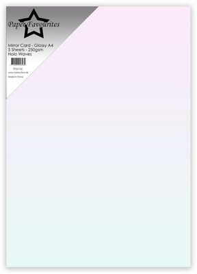 Paper Favourites Mirror Card Glossy "Holo Waves"
