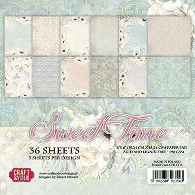 Craft & You Design - Sweet Time paperpad 6 x 6