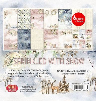 Craft & You Paperpad "Sprinkled with Snow" 12' x 12'