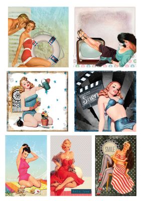 Reprint Hobby Klippark - Cutouts Retro Ladies