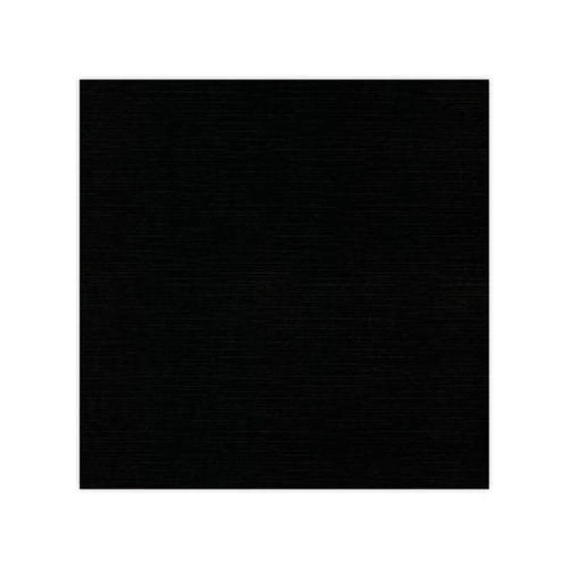 Linnen Cardstock - 30.5 x 30.5 - Black
