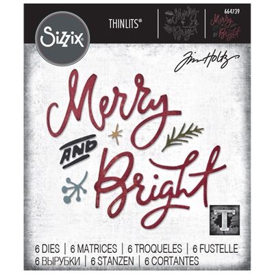 Sizzix/Tim Holtz Thinlits Die ”Merry & Bright”