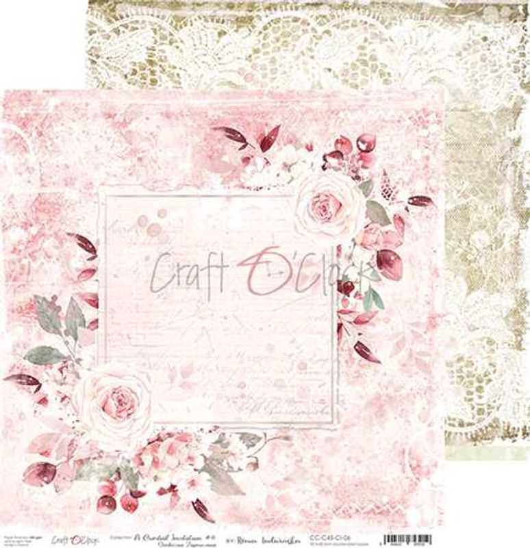 Craft O'Clock - Paper Collection Set 12"*12" A Cordinal Invitation