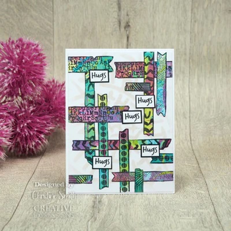 Woodware Clearstamp - Scrap Washi