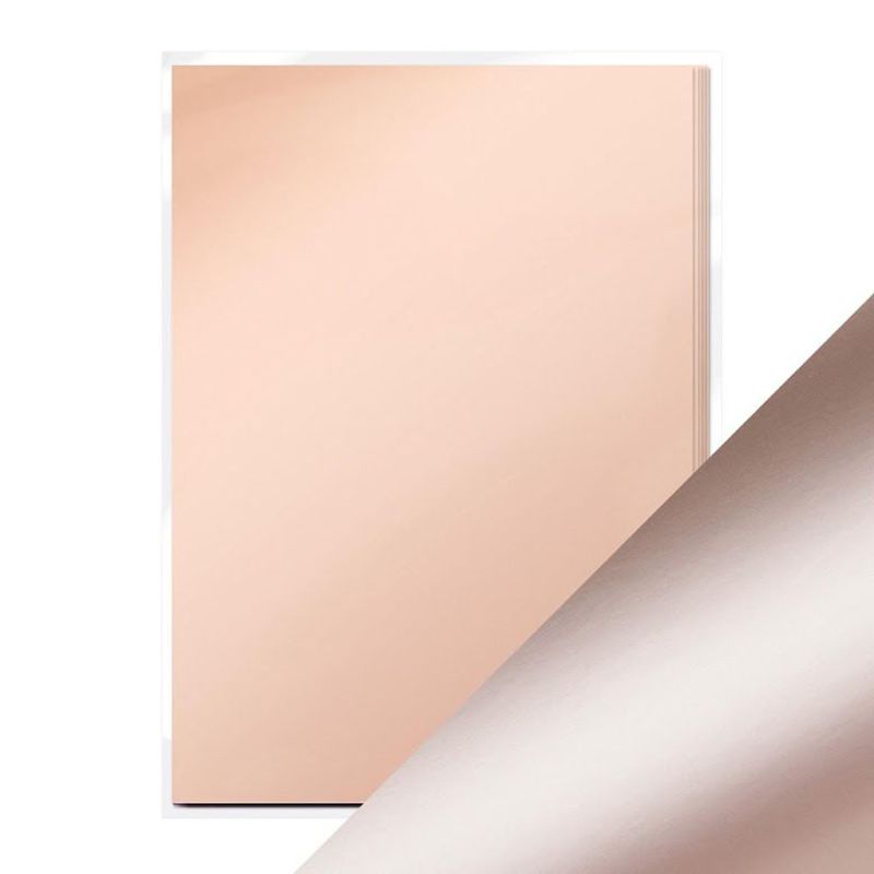Tonic Studios Craft Perfect Mirror Card A4 - Burnished Rose Satin