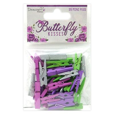 Dovecraft - Butterfly Kisses - 35 Mini Pegs