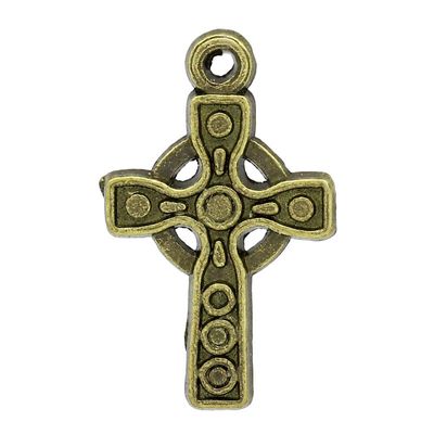 Metall Antique Bronze Findings Kors 4 st