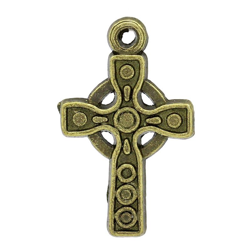 Metall Antique Bronze Findings Kors 4 st