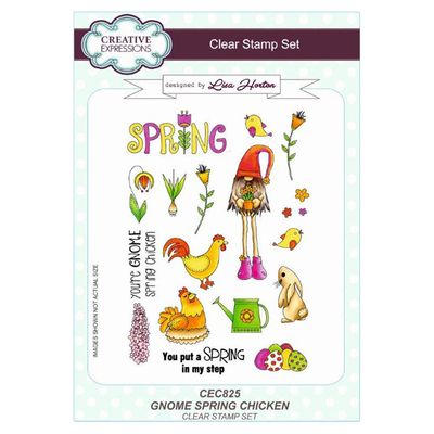 Creative Expressions Clear Stamp Set - Gnome Spring Chicken