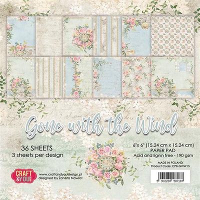 Craft & You Design - Gone With the Wind paperpad 6 x 6
