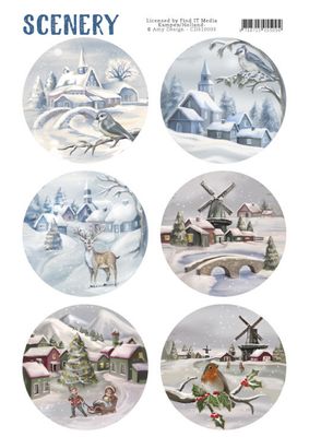 Amy Design Push Out - Scenery Snowy Village