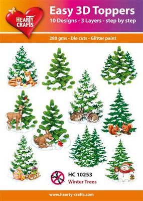Hearty Crafts Easy 3D Toppers - Winter Trees